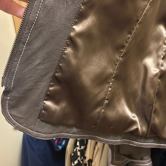 Tribal  Brown Leather Jacket - Picture 11 of 13